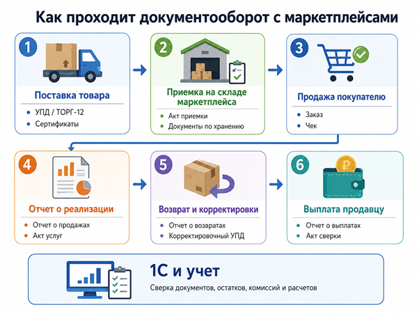 Схема документооборота с маркетплейсами